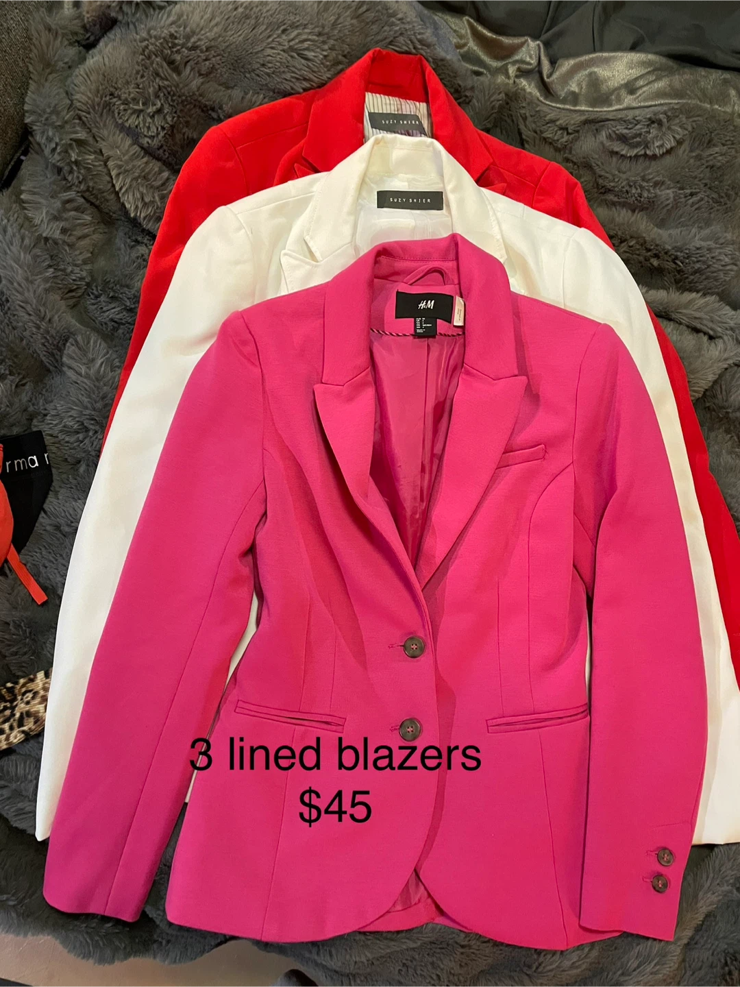 5 Blazers - Red, White, Pink, Grey and Black