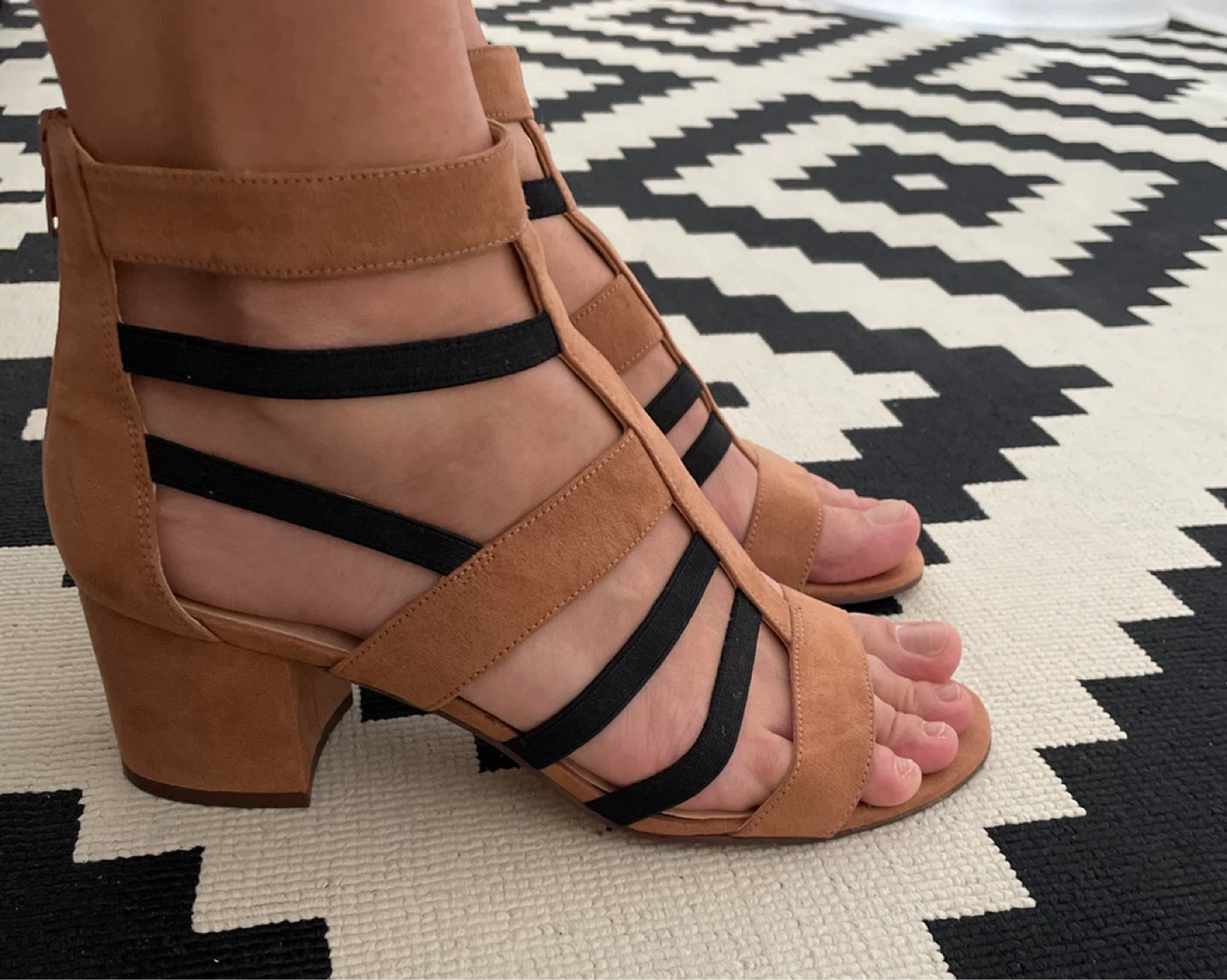 Nine West Suede Brown Strappy Block Heel Sandals - photo 2