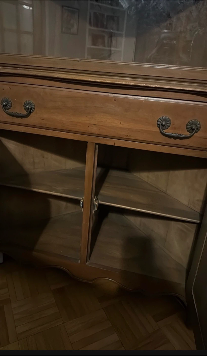 Wooden China Cabinet with Glass Doors - photo 2