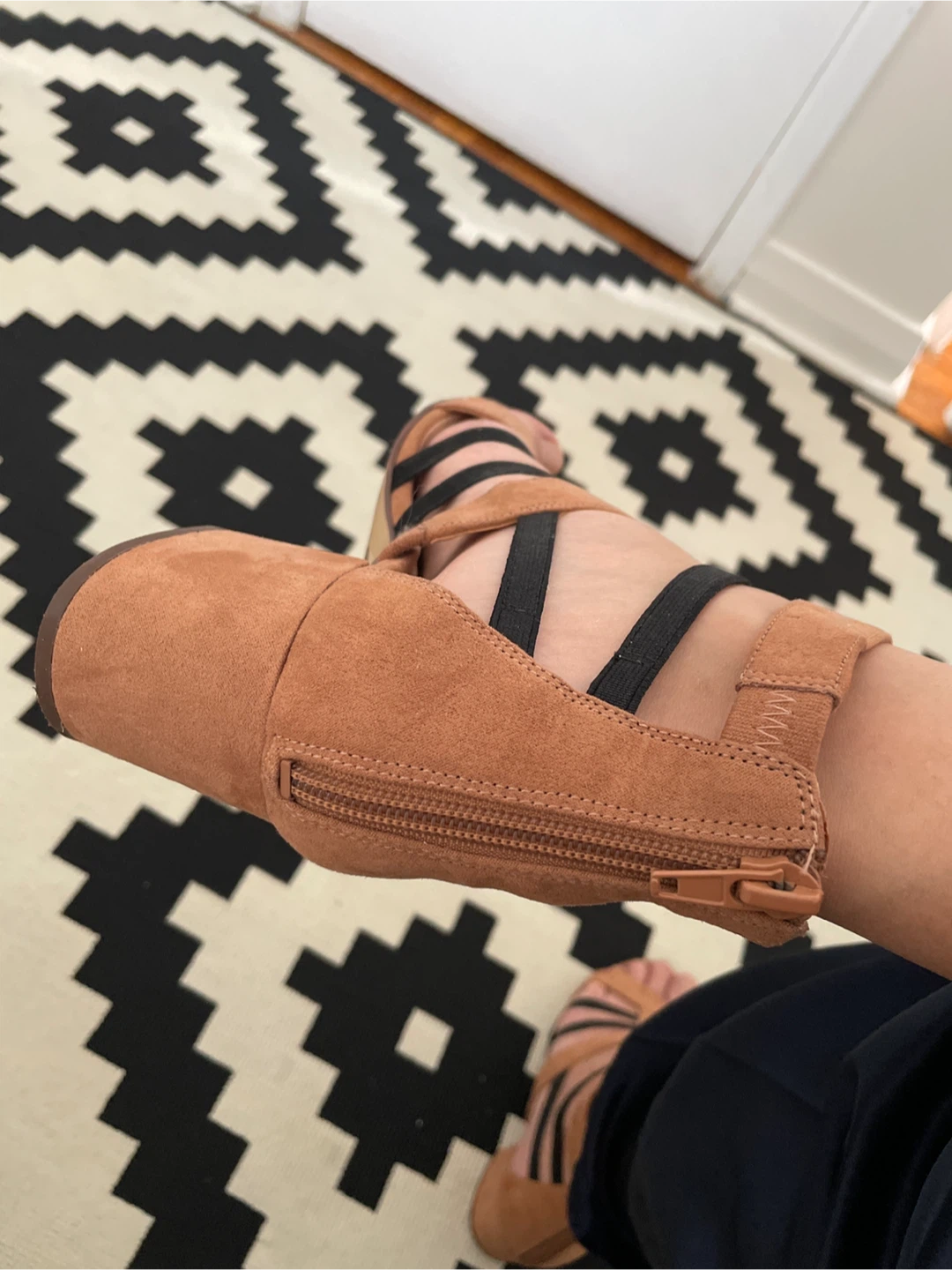 Nine West Suede Brown Strappy Block Heel Sandals - photo 3