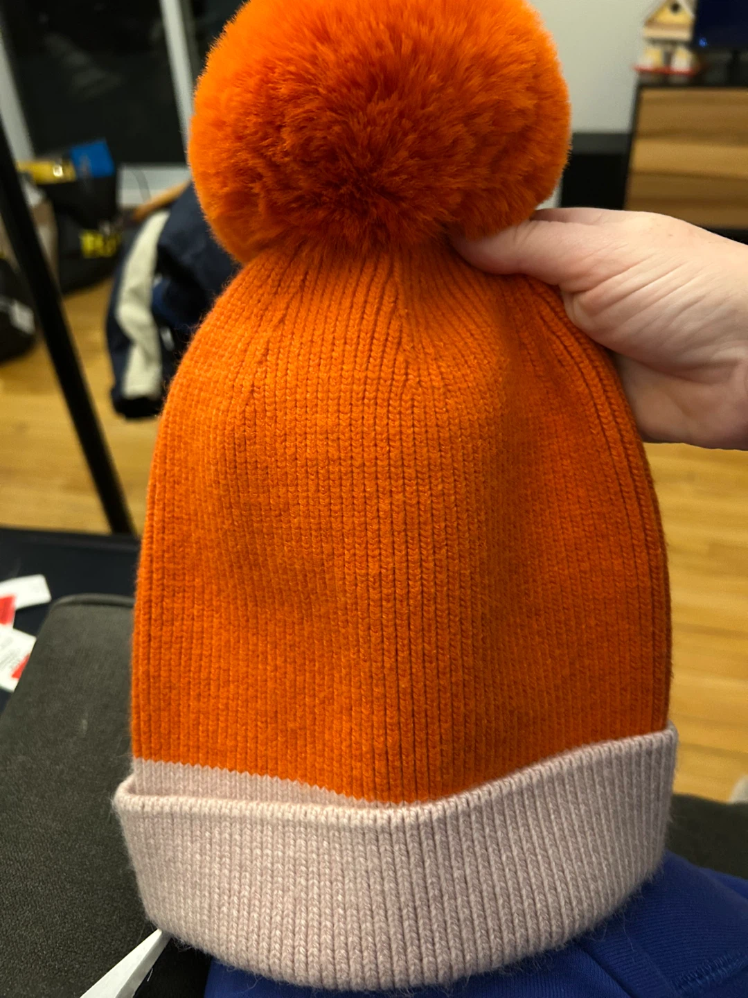Norla Canada Orange & Pink Pom Pom Knit Toque