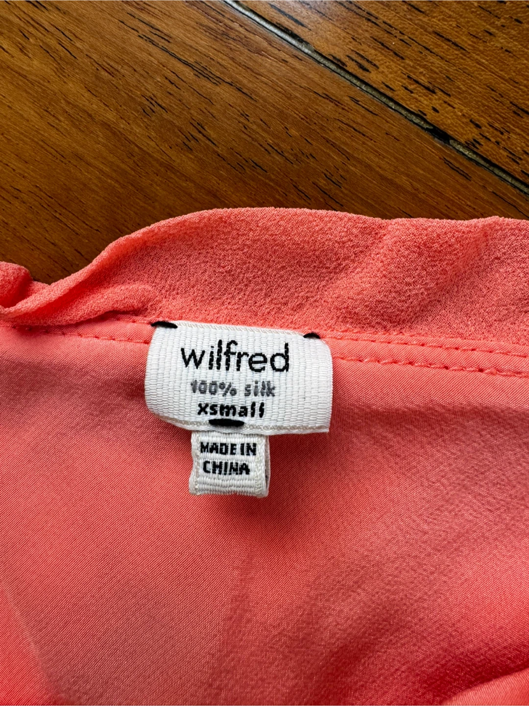 Wilfred 100% Silk Ruffle Dress - Peach - XSmall - photo 3