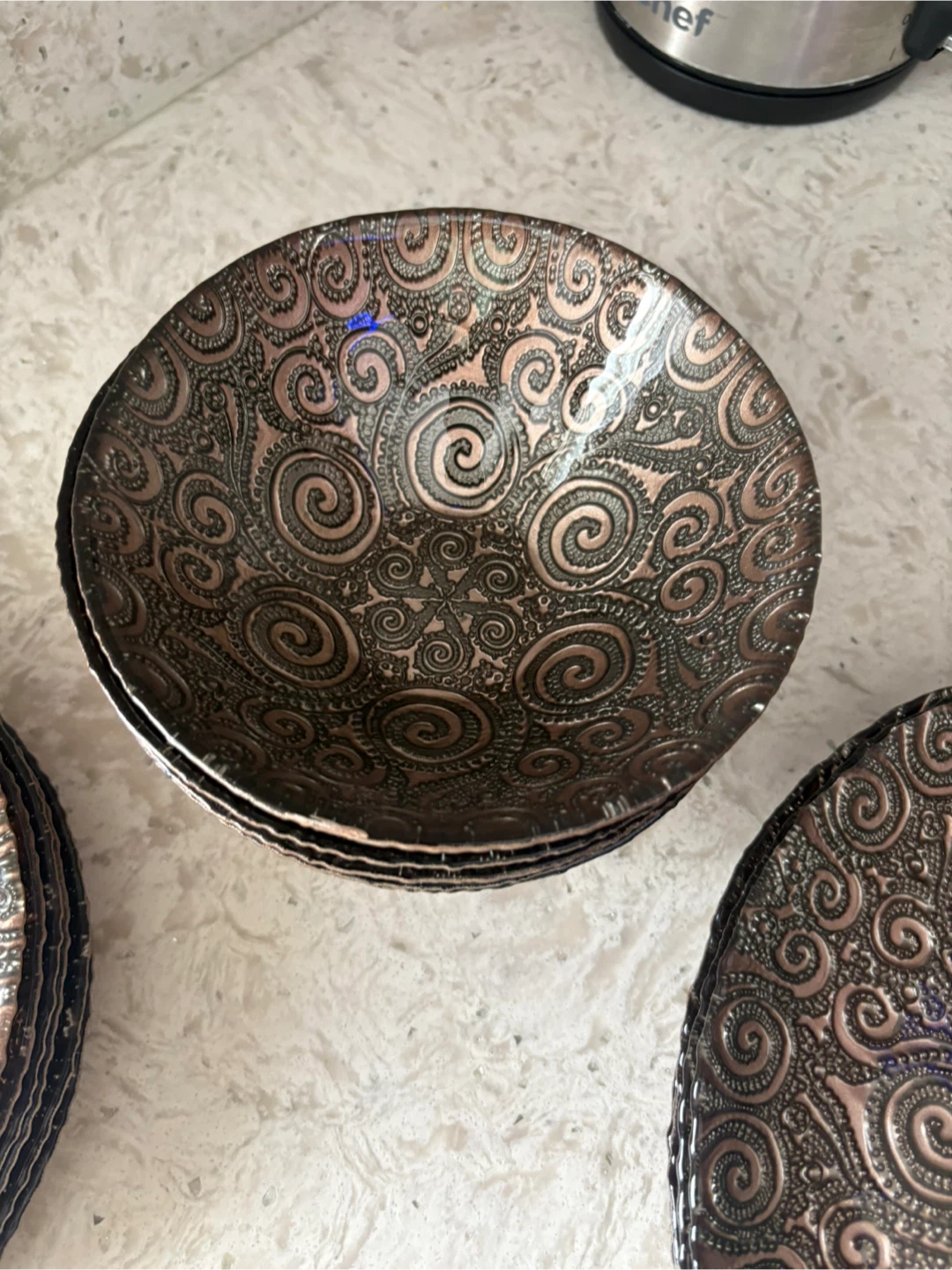 Embossed Decorative Bowls and Plates Set - photo 3