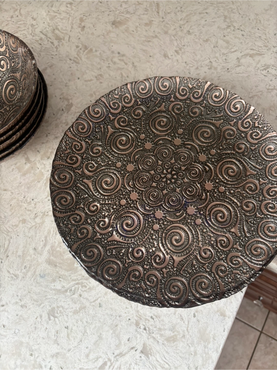 Embossed Decorative Bowls and Plates Set - photo 4