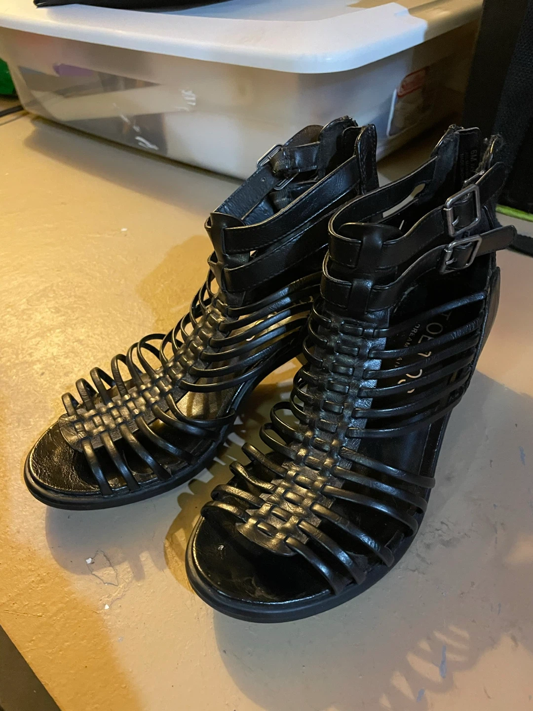 Toe-tally Strappy Black Gladiator Heels - photo 2