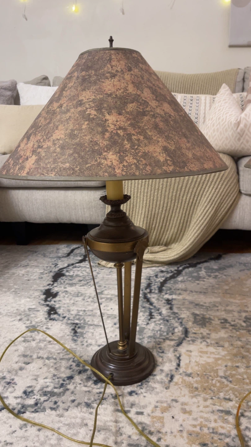 Sets of 2 Vintage Table Lamp with Decorative Shade - photo 3