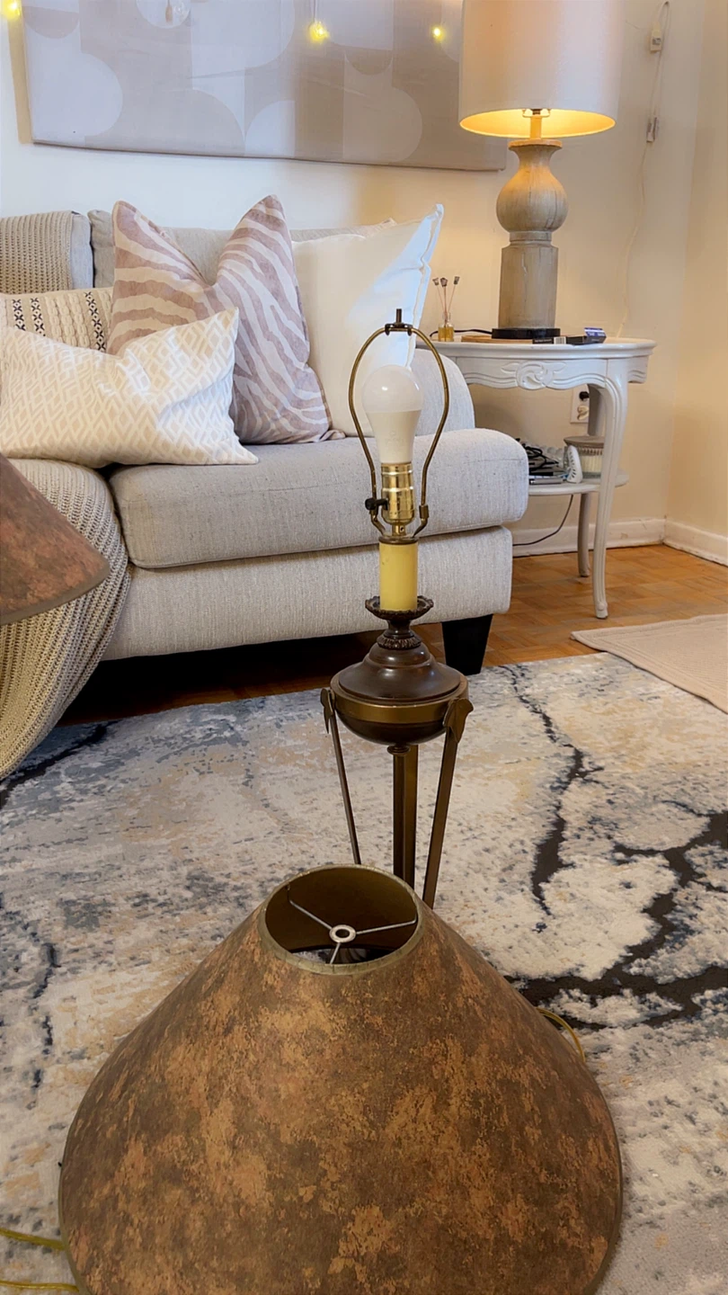 Sets of 2 Vintage Table Lamp with Decorative Shade - photo 4