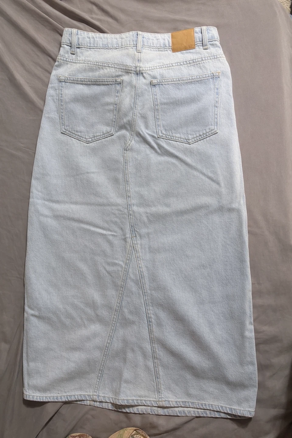 Garage Light Wash Denim Maxi Skirt Size 8 - photo 3