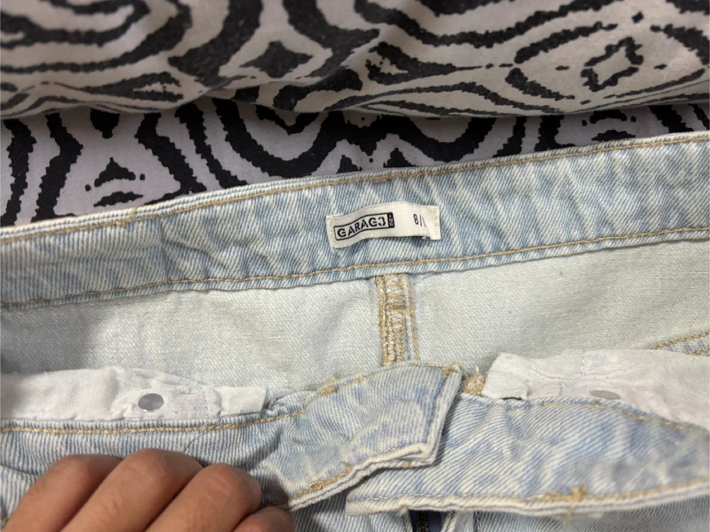 Garage Light Wash Denim Maxi Skirt Size 8 - photo 2