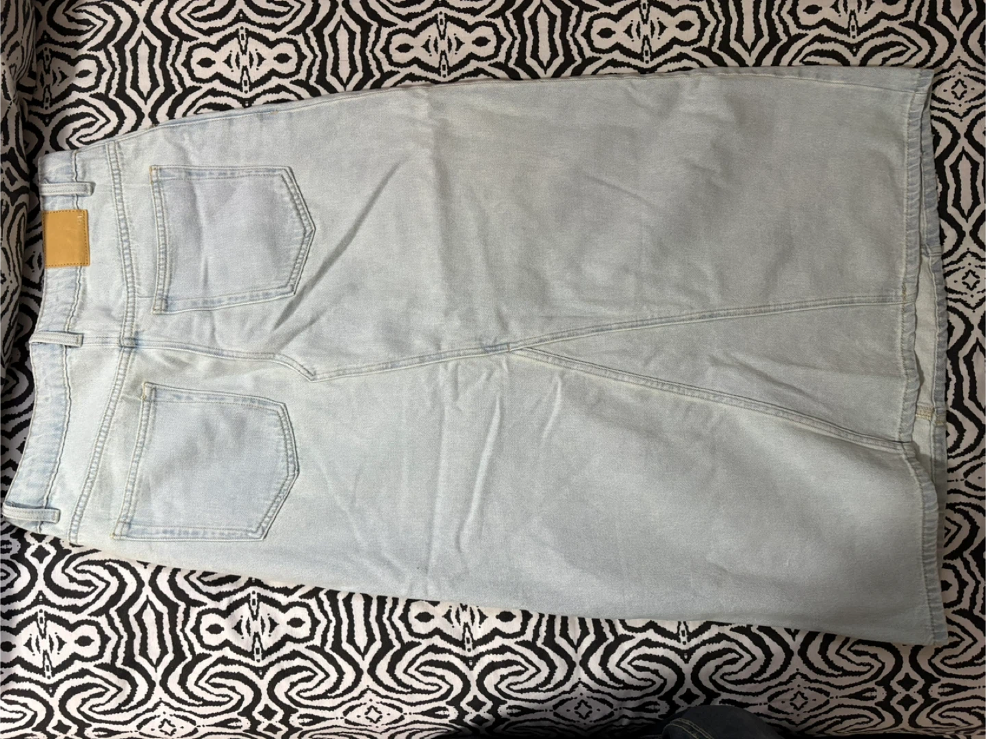 Garage Light Wash Denim Maxi Skirt Size 8 - photo 4