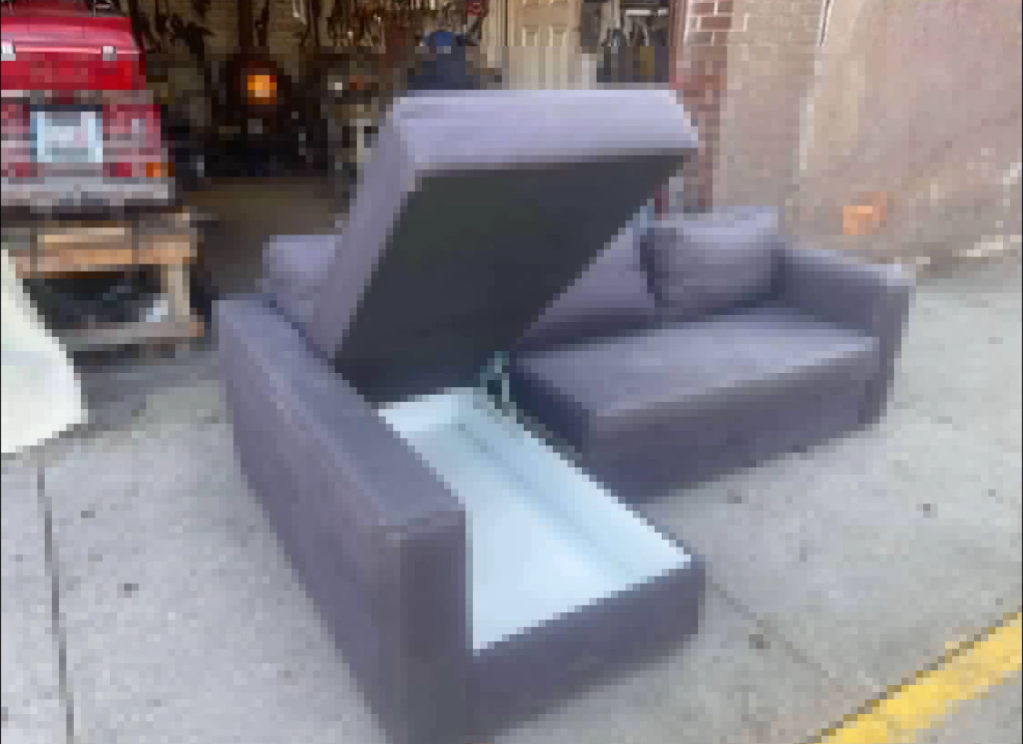 Gray Sectional Sofa with Storage
