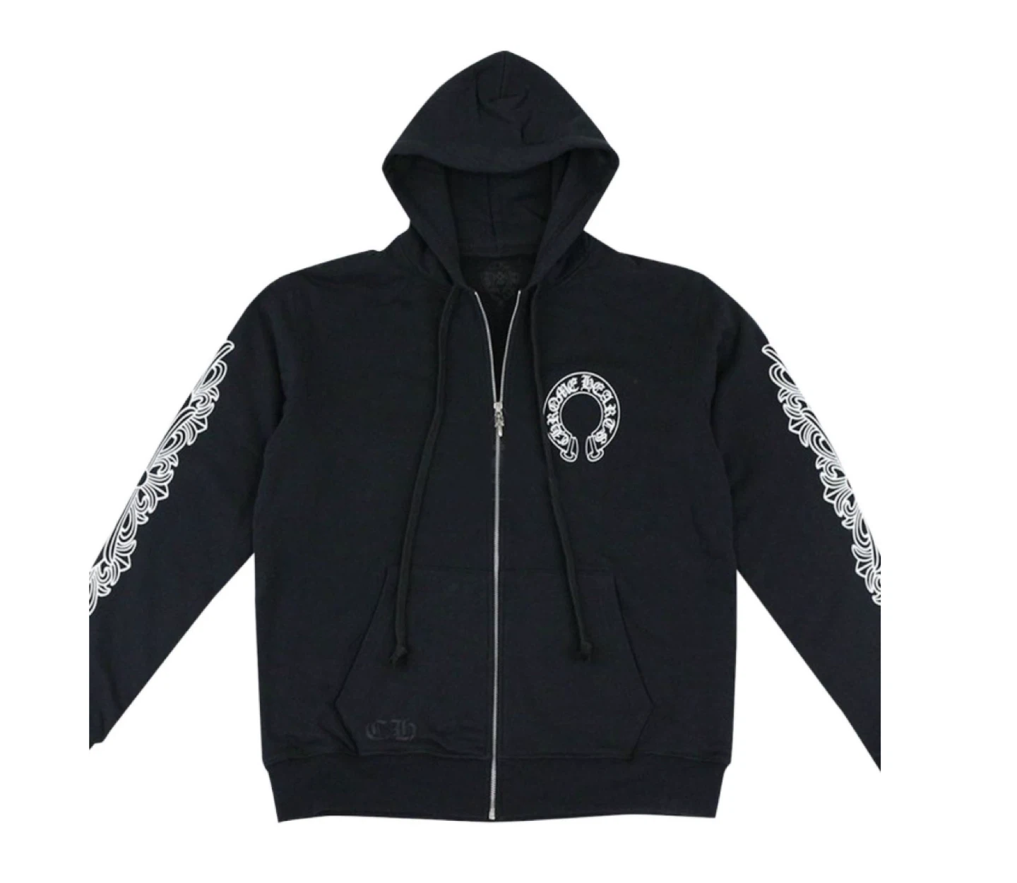 Chrome Hearts Black Zip-Up Hoodie