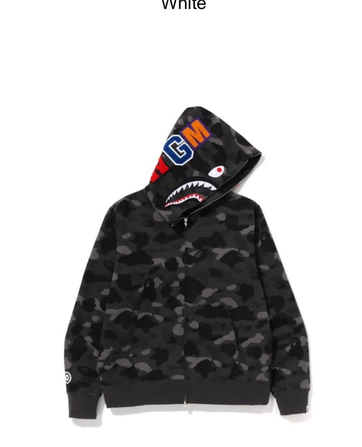 BAPE Shark Camo Full Zip Hoodie - photo 3