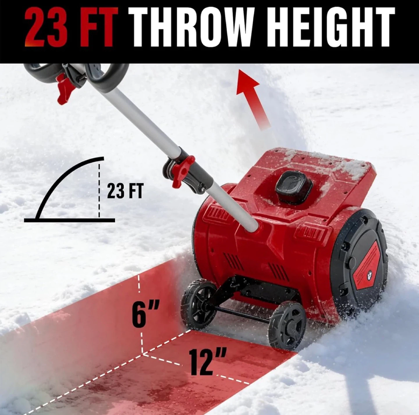 12-inch Cordless Snow blower compatible Milwaukee