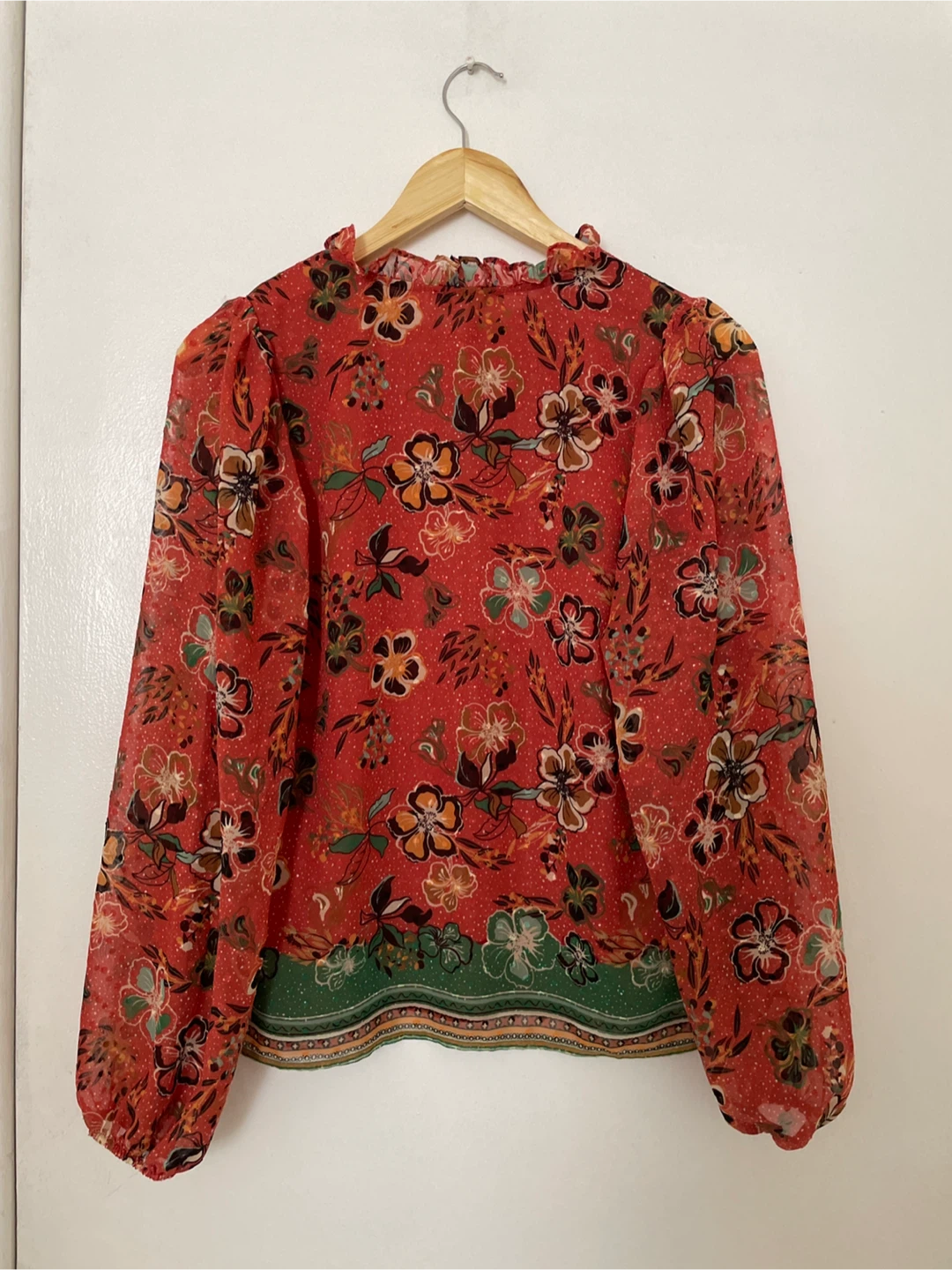 New Maison d'Amélie Floral Blouse - Orange - XS - photo 4