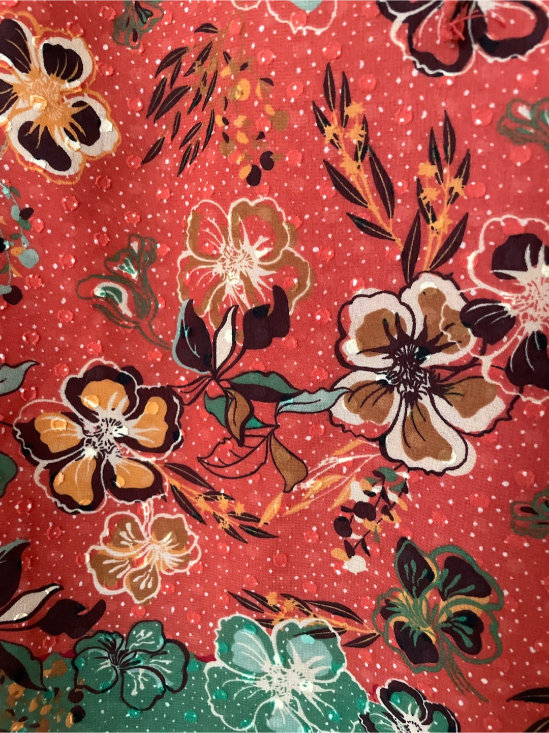 New Maison d'Amélie Floral Blouse - Orange - XS - photo 3