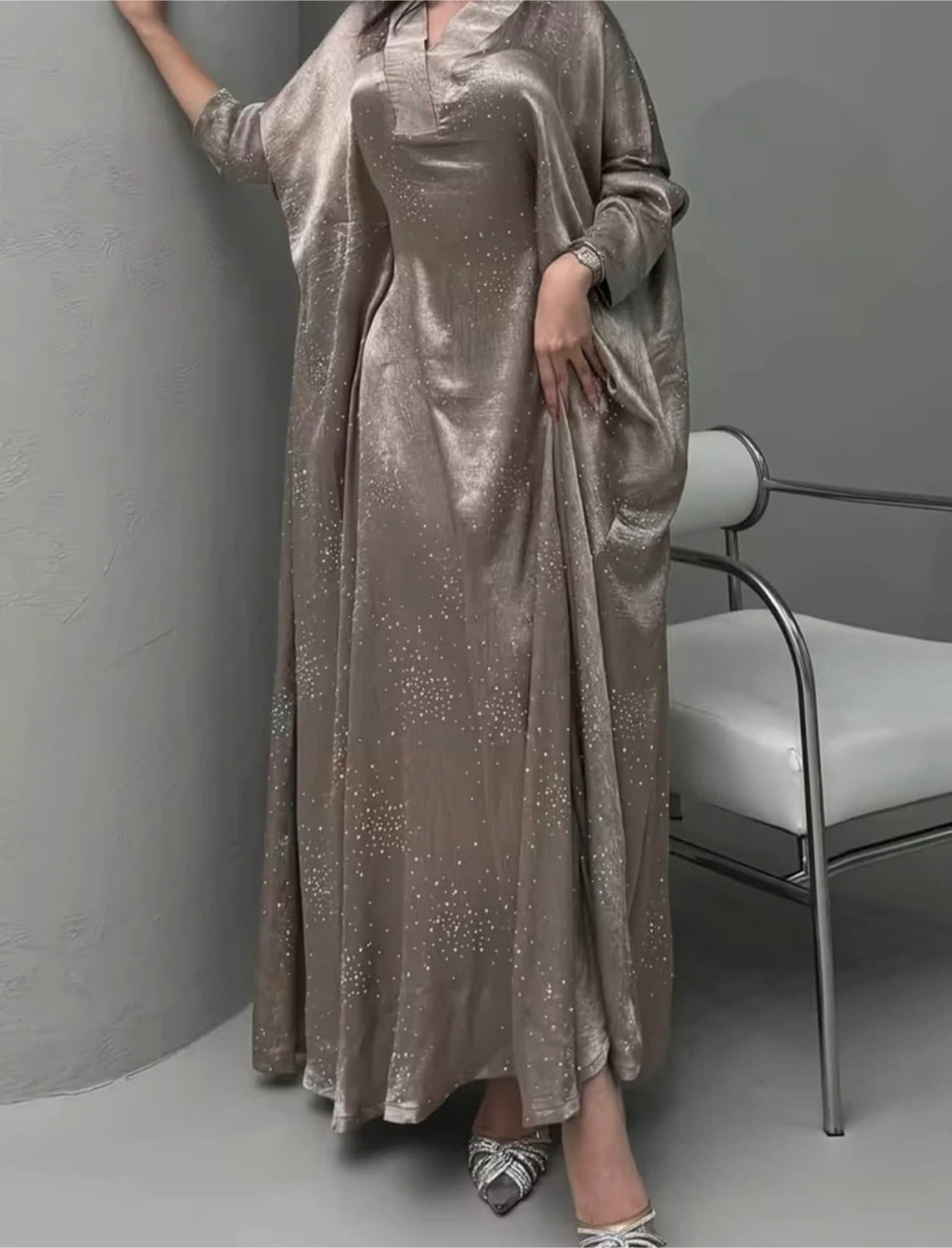 Women's Embellished Kaftan Dress - photo 4