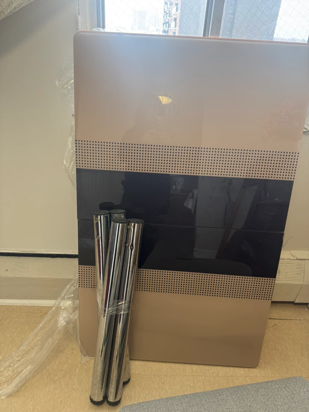 Modern Coffee Table with Chrome Legs - photo 2