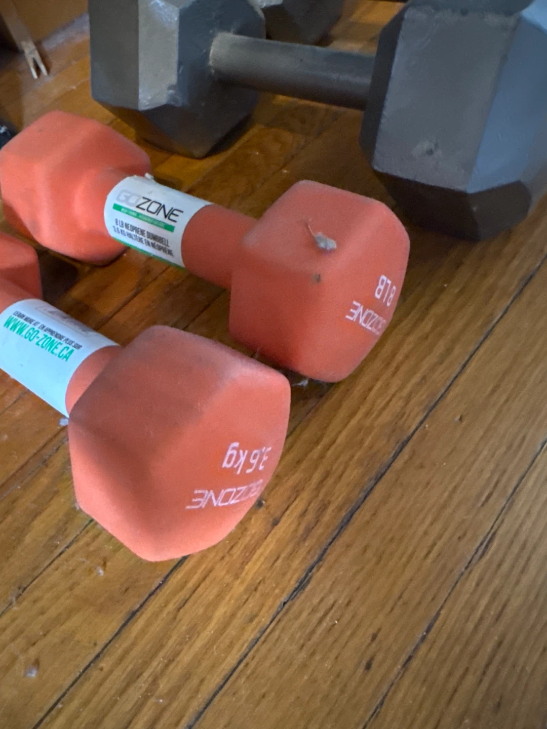 Set of 4 weights (2x25lbs and 2x8lbs) - photo 2