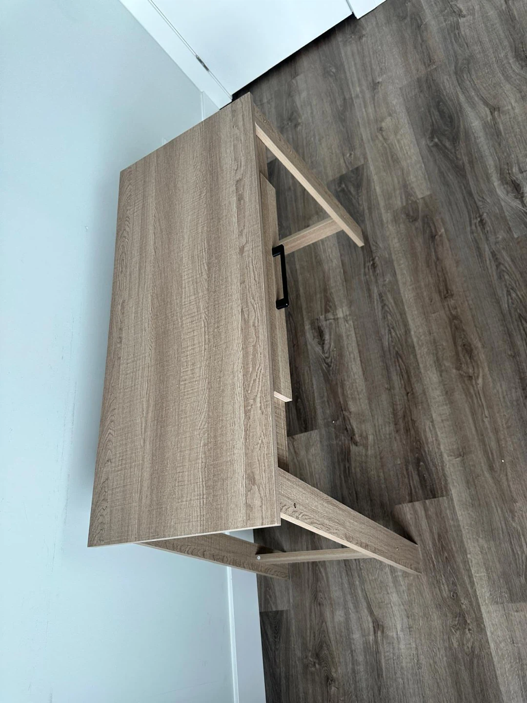 Light Wood Grain Desk with Drawer - photo 4