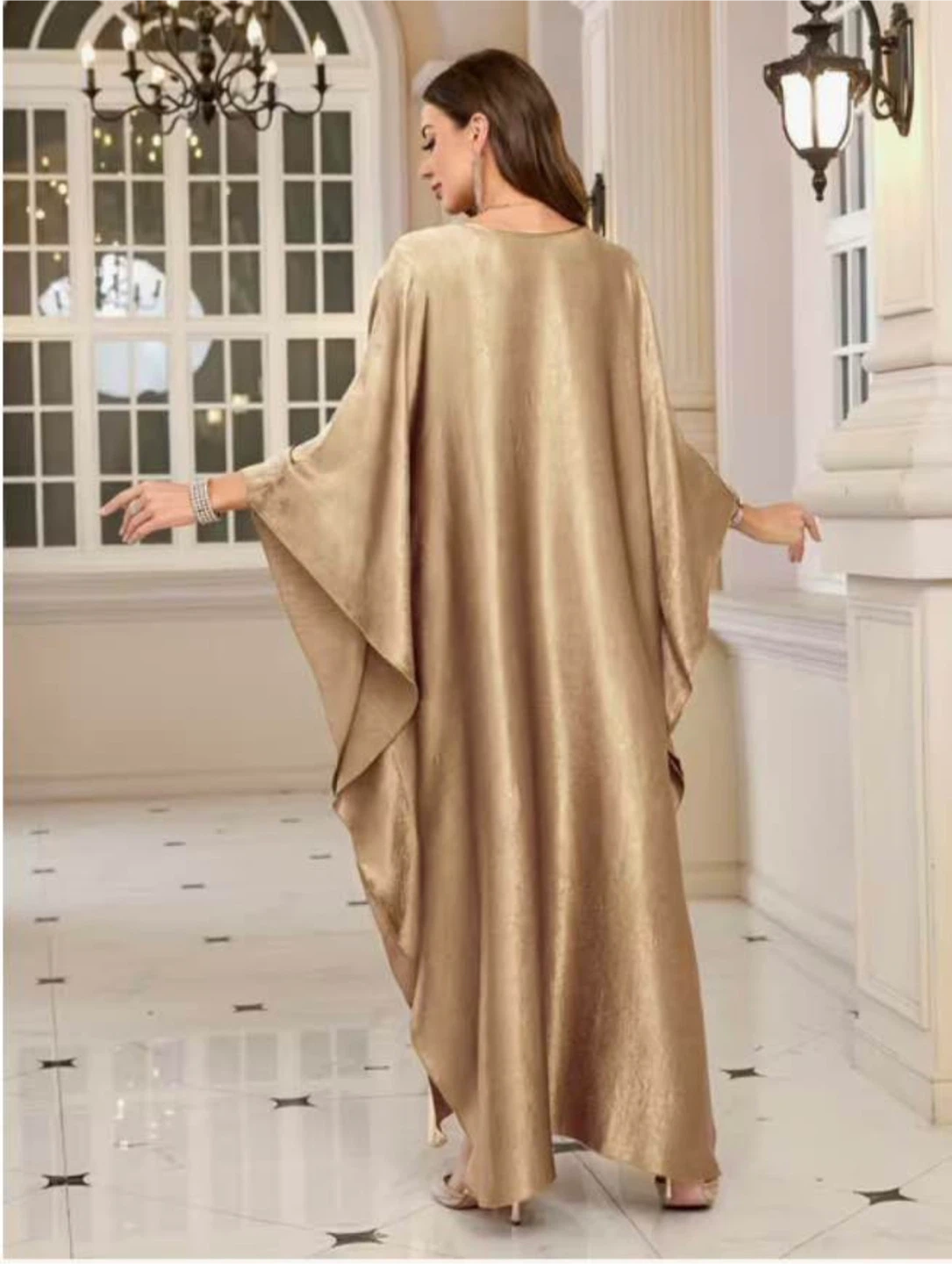 Gold Metallic Kaftan Dress - photo 4