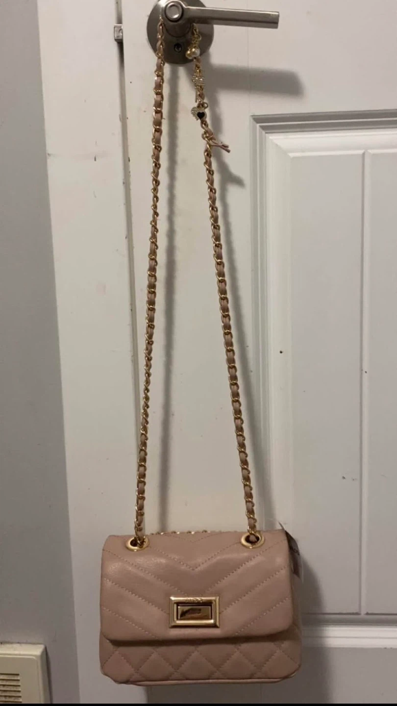 ALDO Pink Quilted Crossbody Bag with Charms
