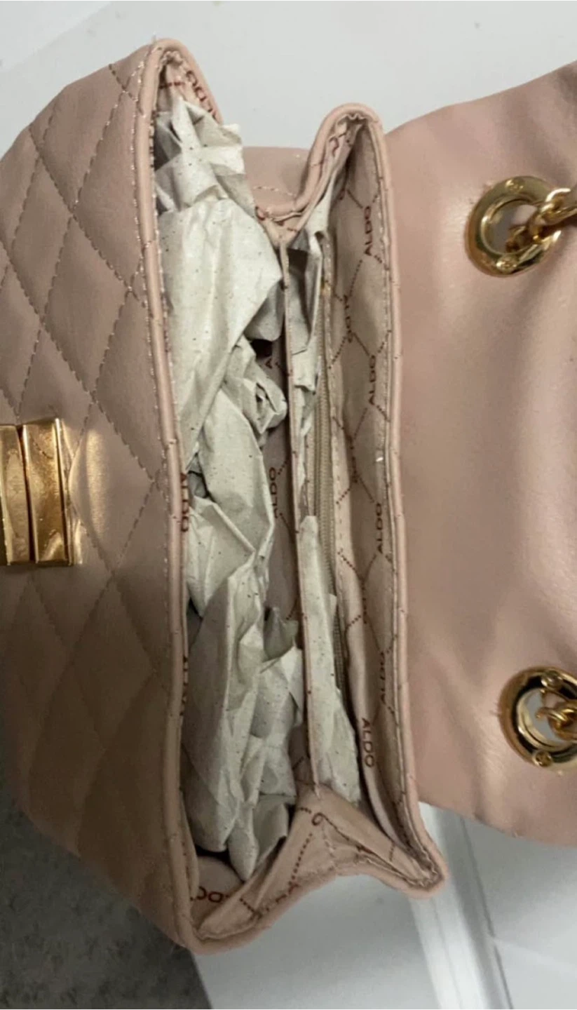 ALDO Pink Quilted Crossbody Bag with Charms - photo 3
