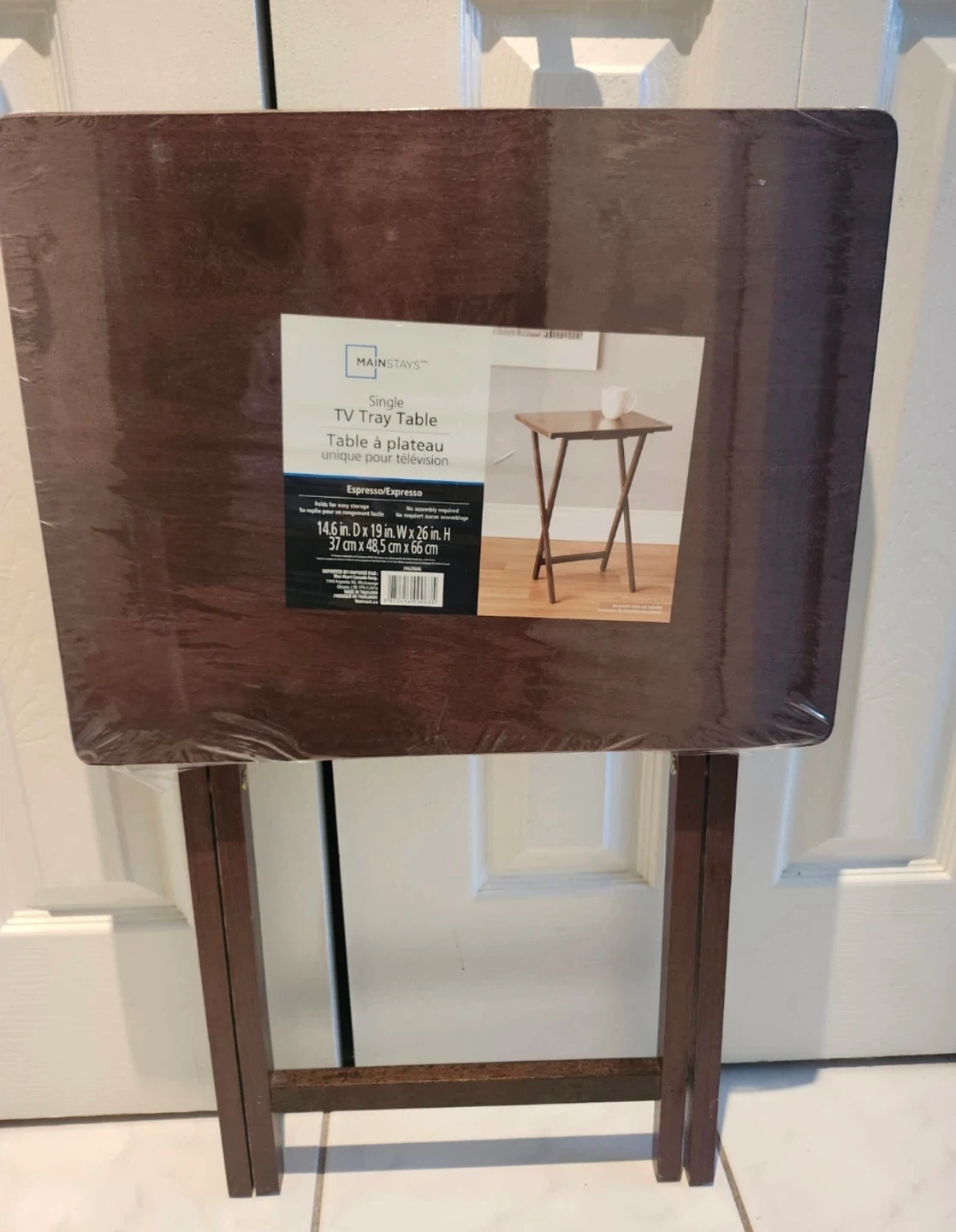 Mainstays Single TV Tray Table - Espresso