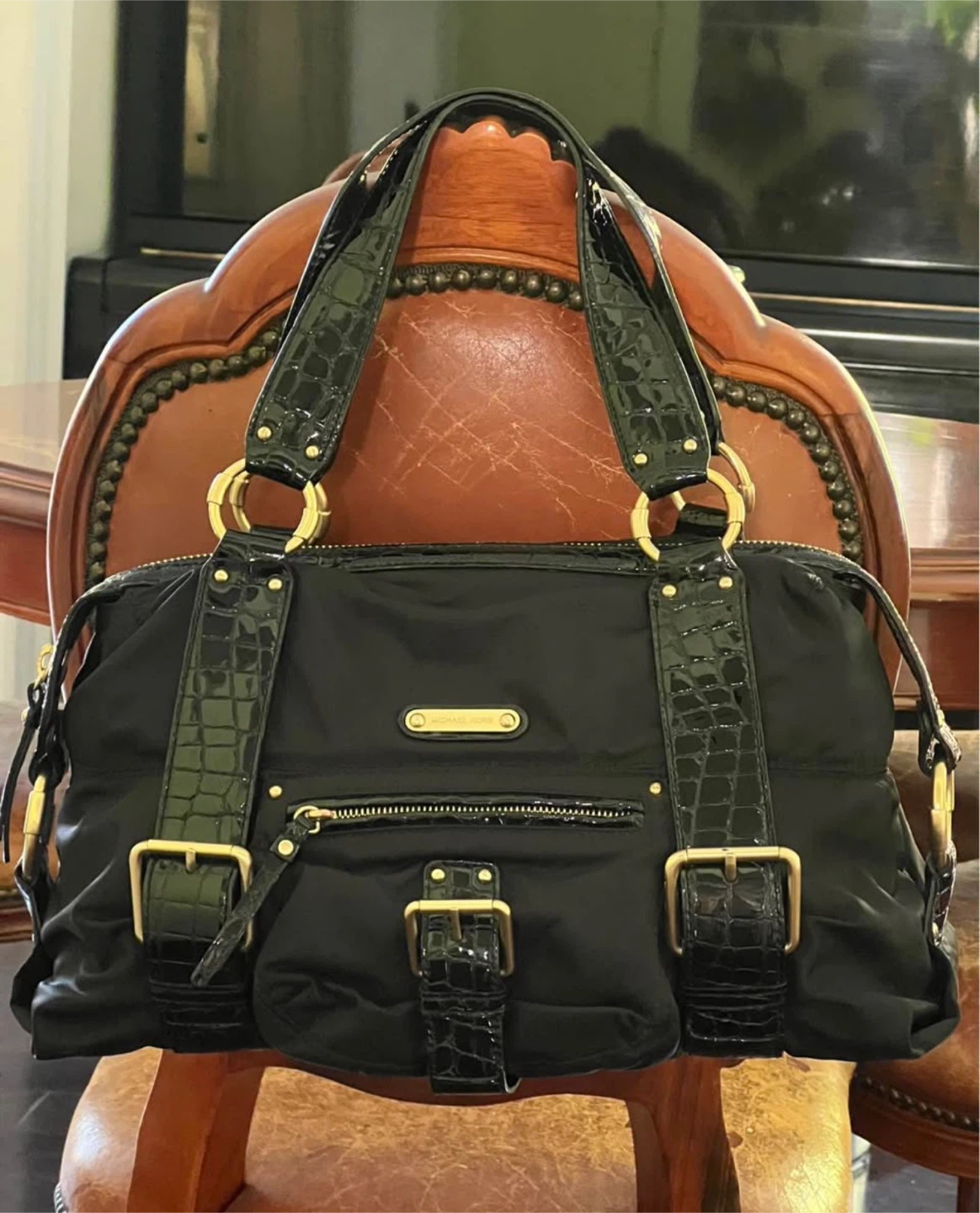 Michael Kors Black Nylon Shoulder Bag