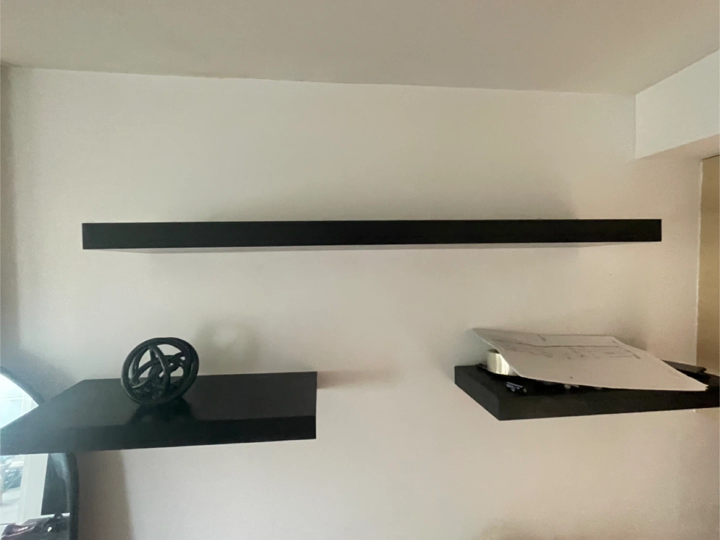 Black Floating Wall Shelves - photo 2