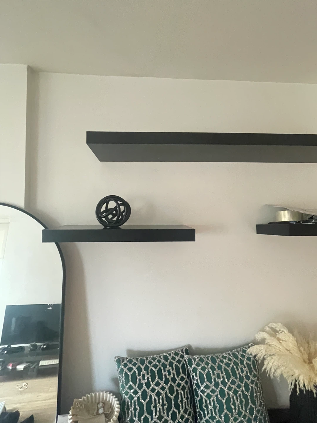 Black Floating Wall Shelves - photo 3
