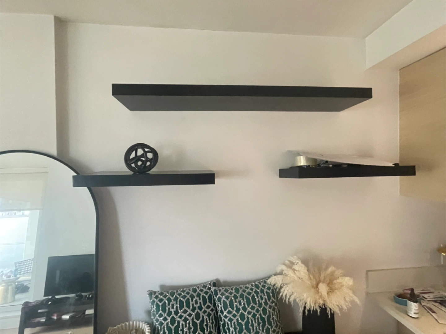 Black Floating Wall Shelves