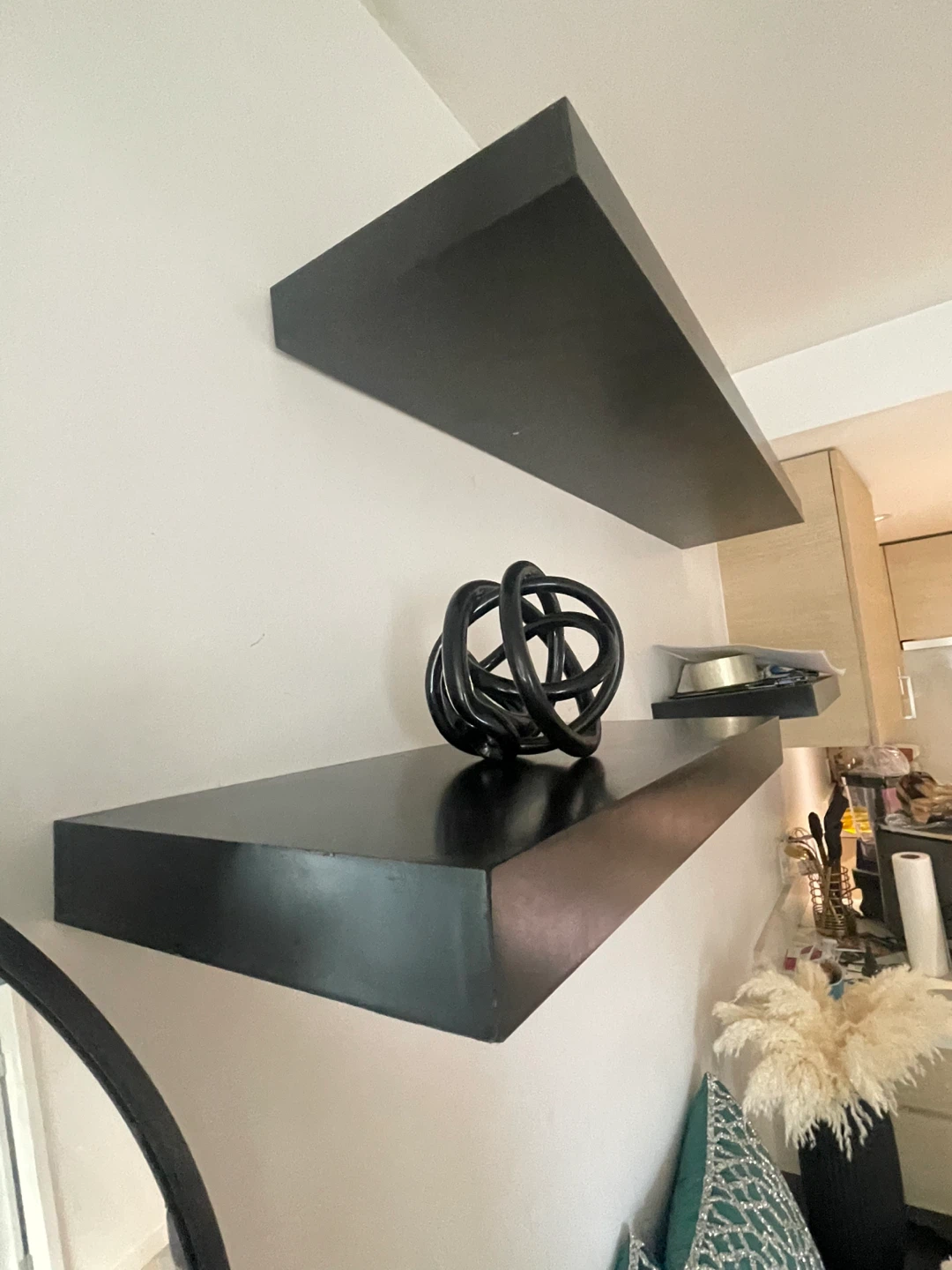 Black Floating Wall Shelves - photo 4