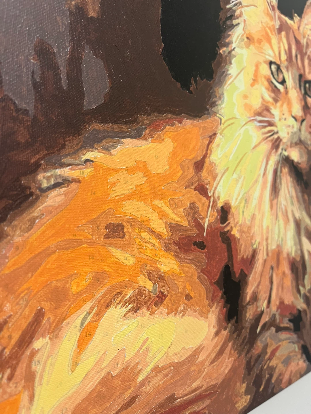 Orange Tabby Cat Painted Canvas - photo 2