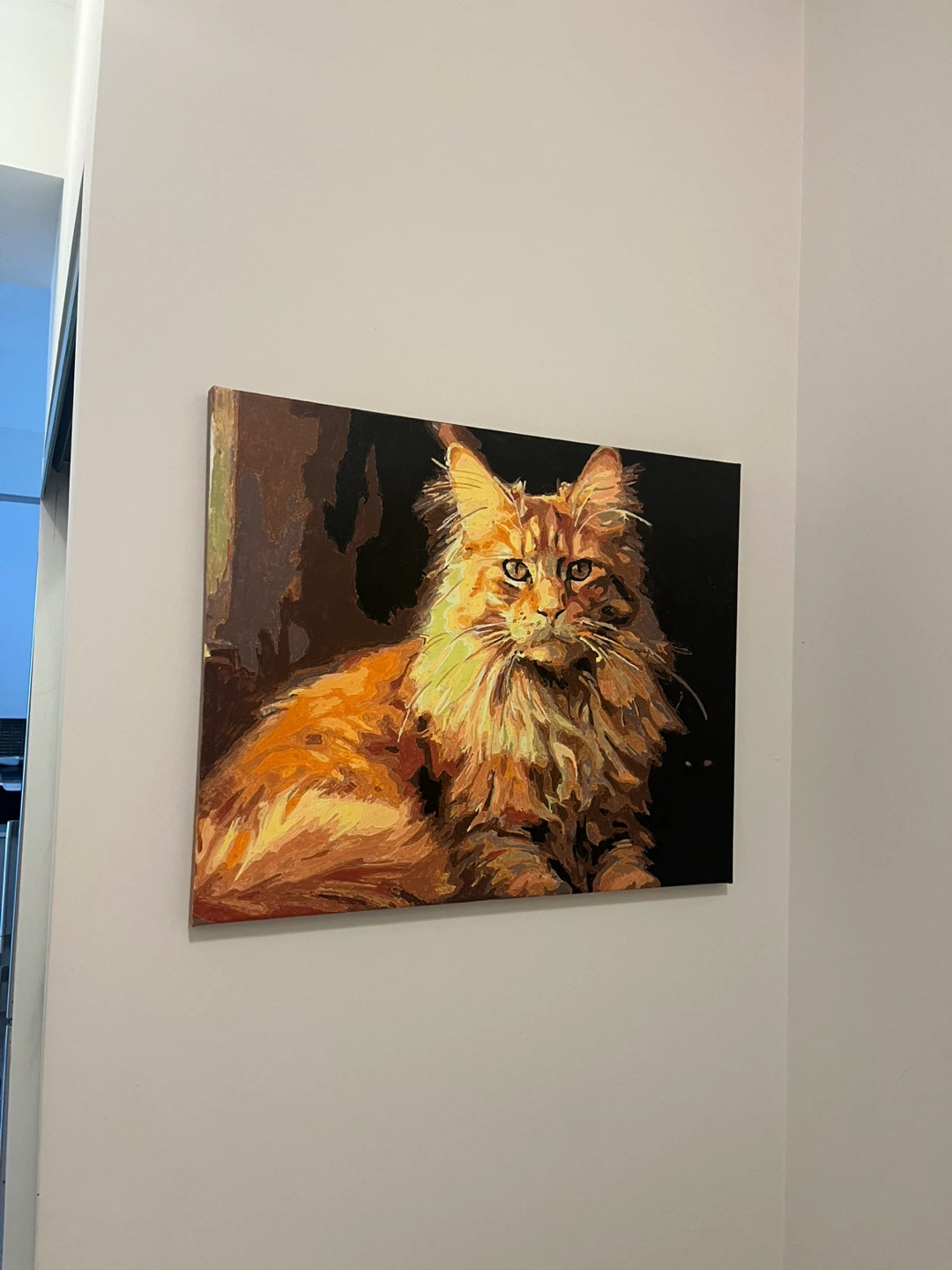 Orange Tabby Cat Painted Canvas