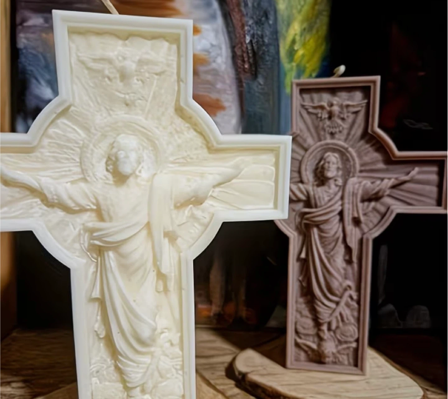 Mini Crucifix Jesus Candle - photo 3