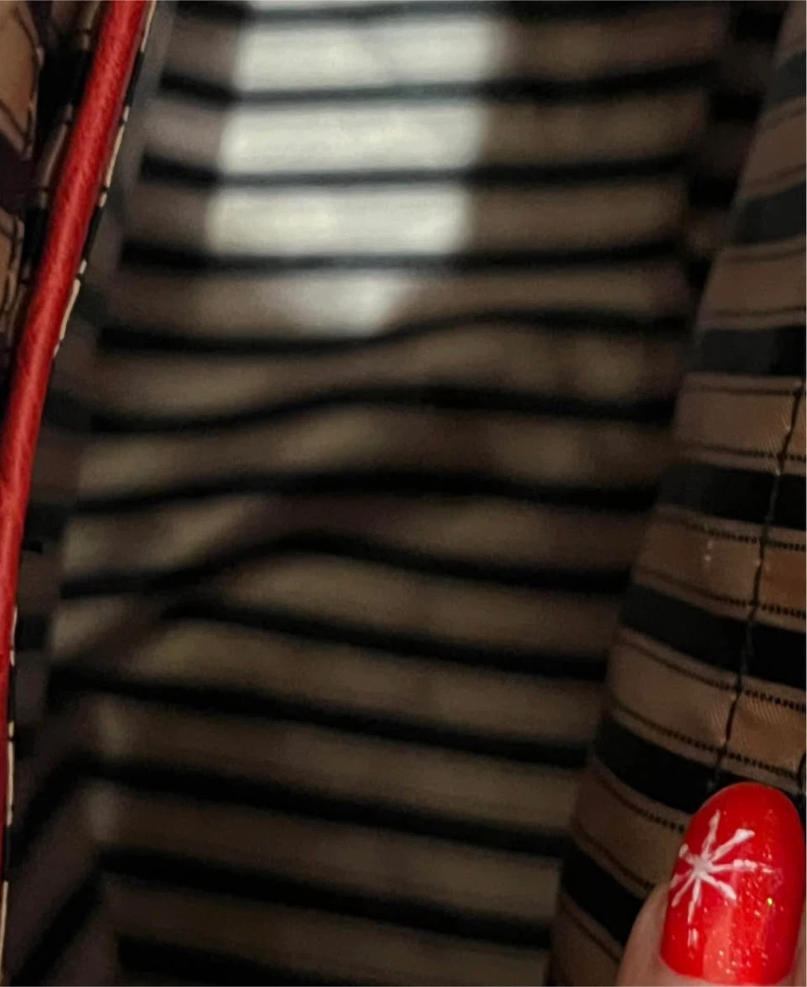 Red Textured Satchel Handbag - photo 3