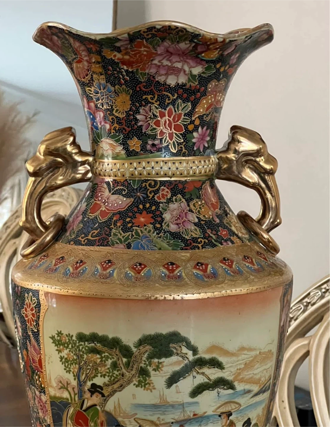 Vintage Decorative Vase with Gold Handles - photo 3