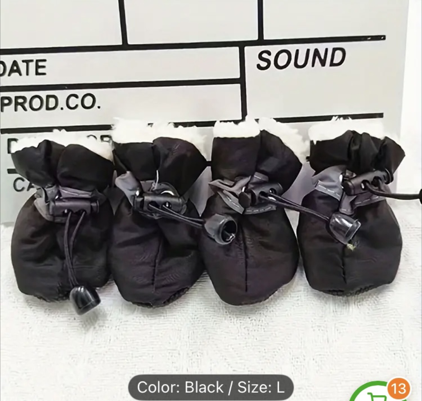 Black Dog Booties Size L