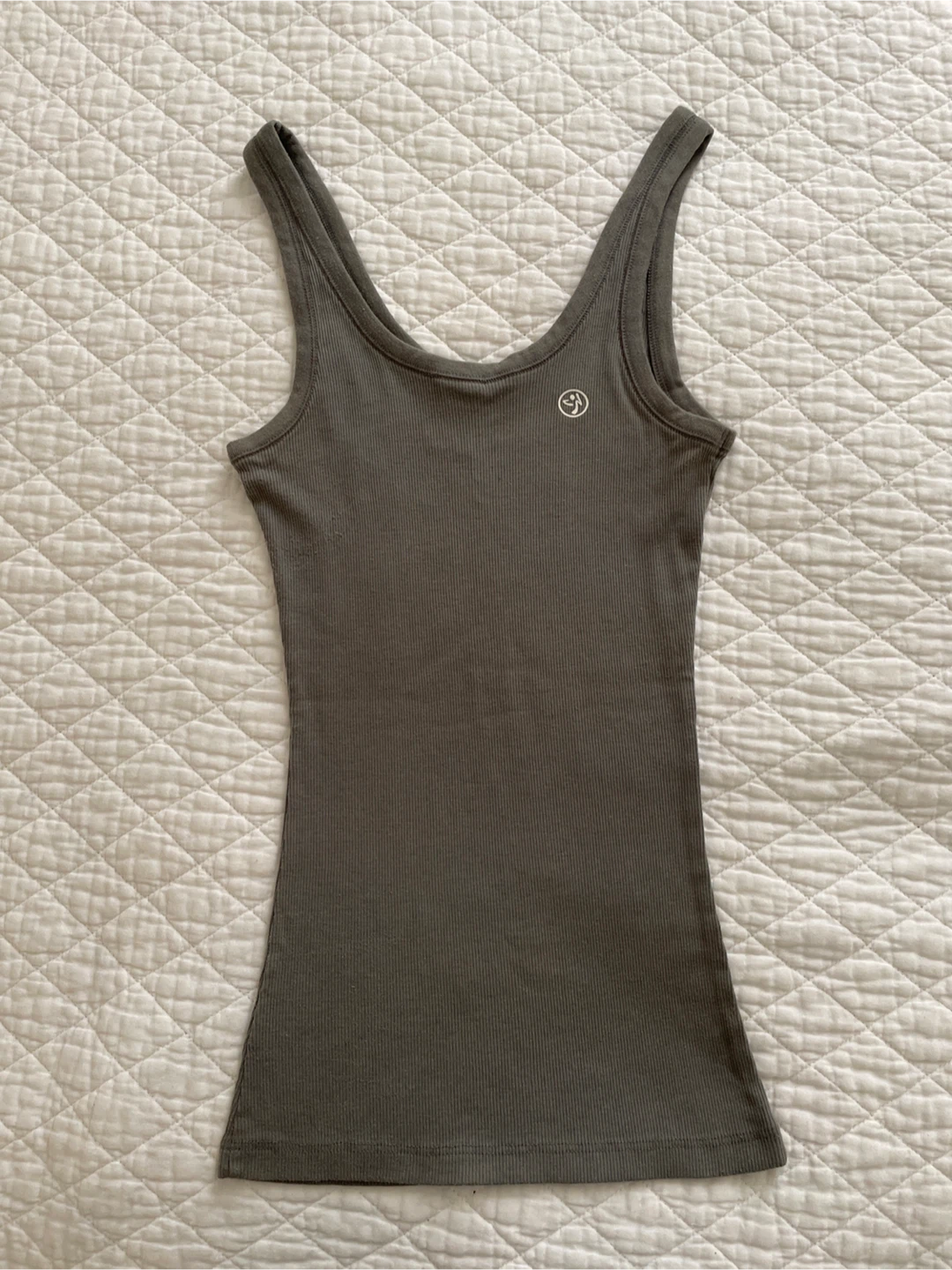Zumba Tank Top - Grey Ribbed Athletic Shirt - photo 3