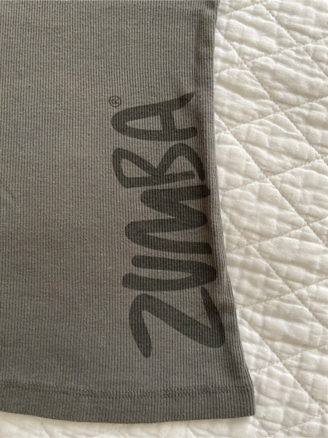 Zumba Tank Top - Grey Ribbed Athletic Shirt - photo 2