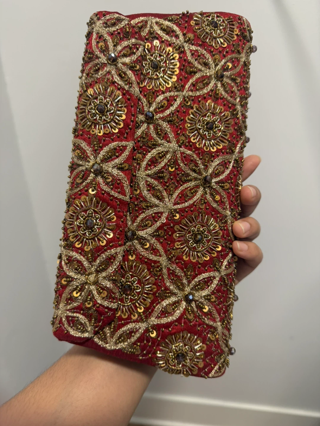 Embellished Red Clutch Bag - photo 2