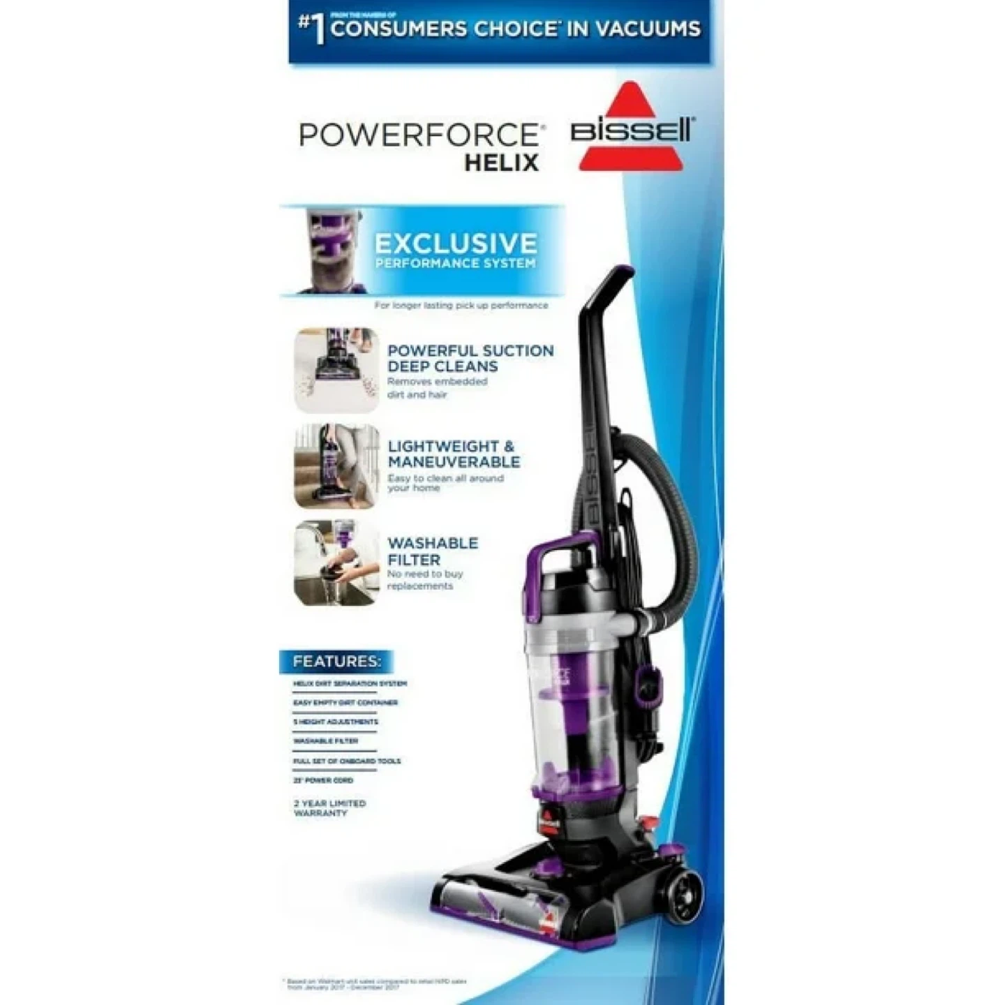 Bissell PowerForce Helix Vacuum Cleaner - Black/Purple - photo 4