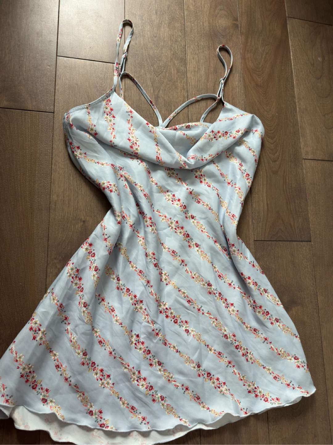 Free People Light Blue Floral Mini Dress - photo 2