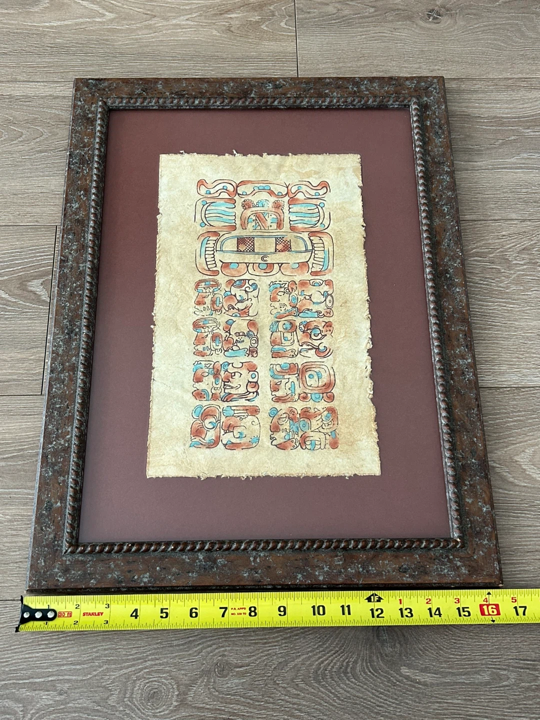 Vintage Maya Bark Paper Painting –  Mexican Folk Art - photo 4