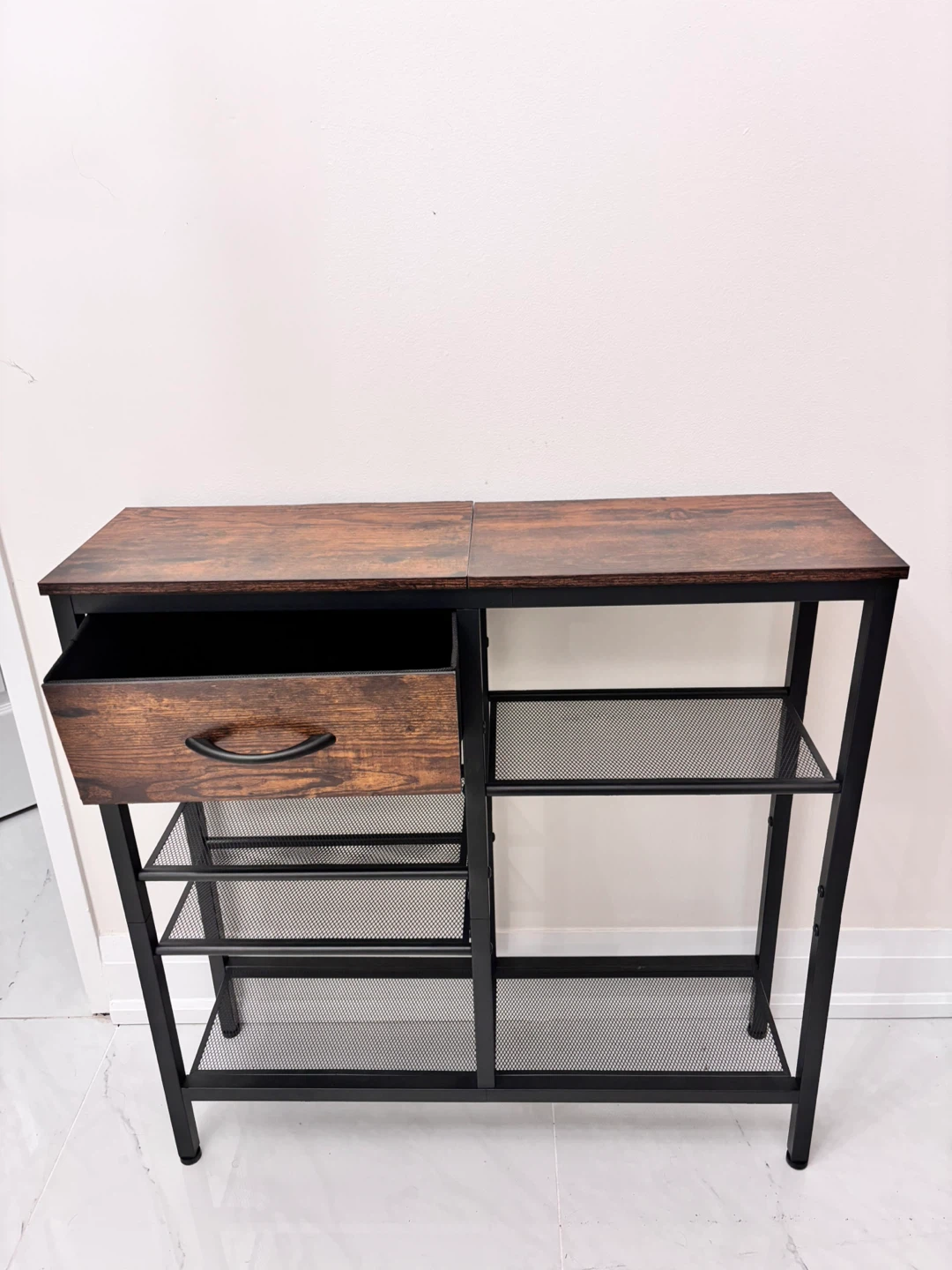 Entryway Console Table with Drawer and Shelves - photo 2