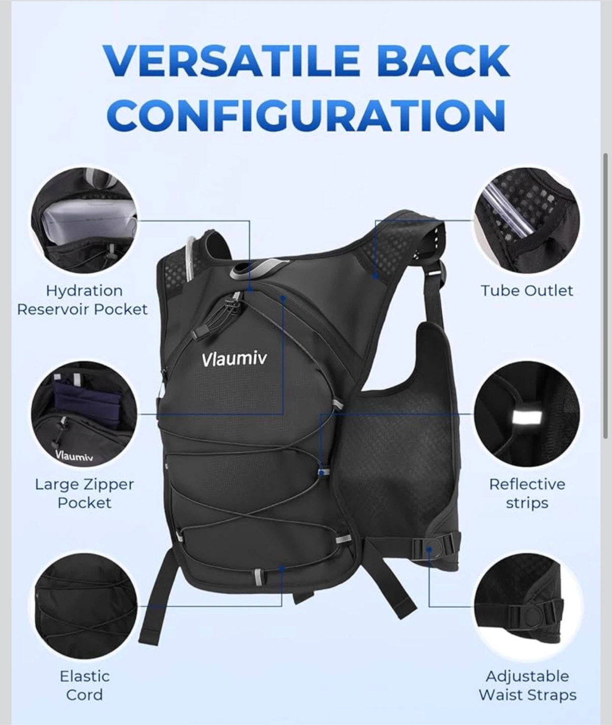 Hydration Backpack Vest with 2L Reservoir - photo 3