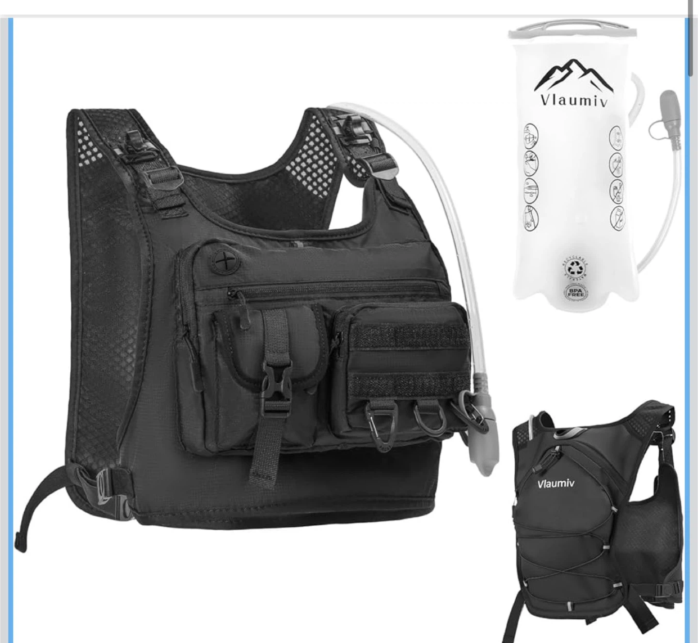 Hydration Backpack Vest with 2L Reservoir