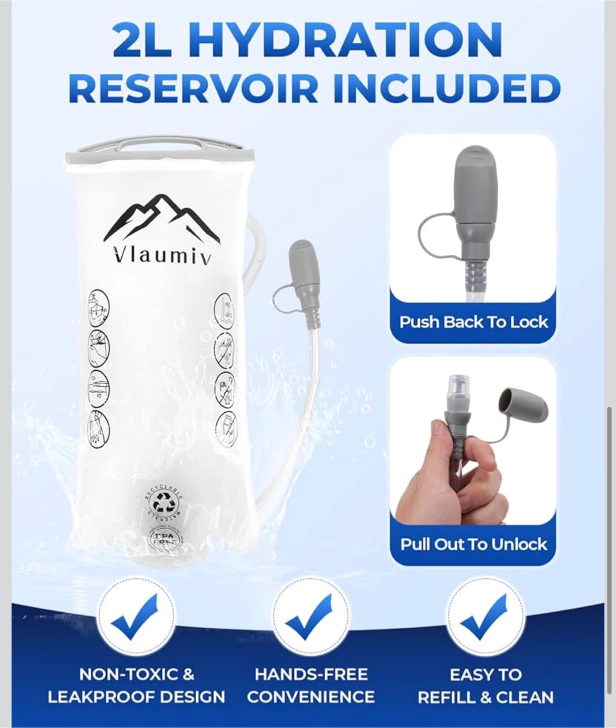 Hydration Backpack Vest with 2L Reservoir - photo 4