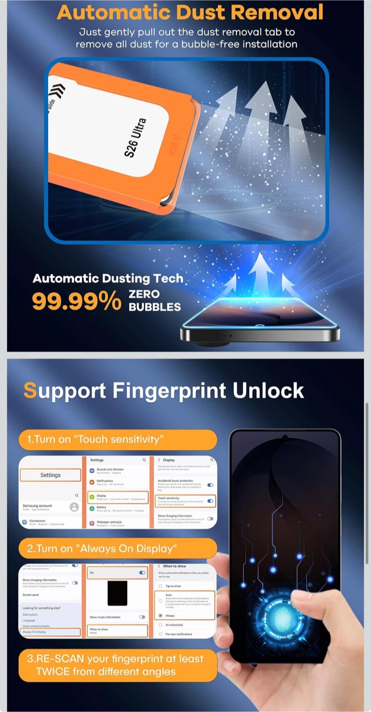 3-Pack Screen Protectors for Samsung Galaxy S26 Ultra - photo 4